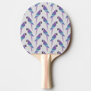 Purple Parrots Ping Pong Paddle