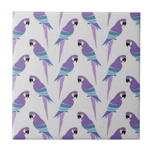 Purple Parrots Tile