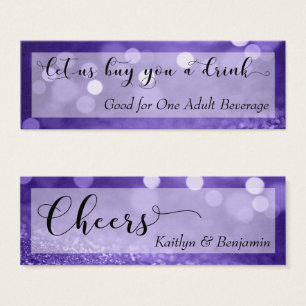 Purple Parties scintillant Bokeh Script Mini Boiss