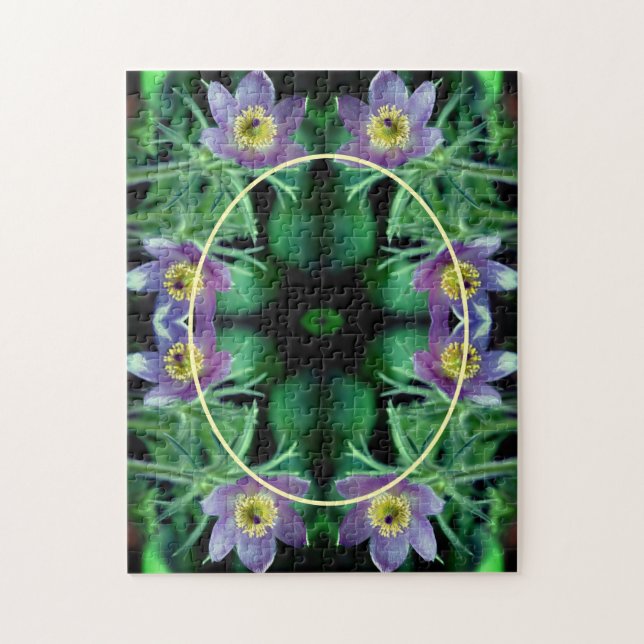 Purple Pasque Flowers Create Your Own Photo Jigsaw Puzzle (Vertical)