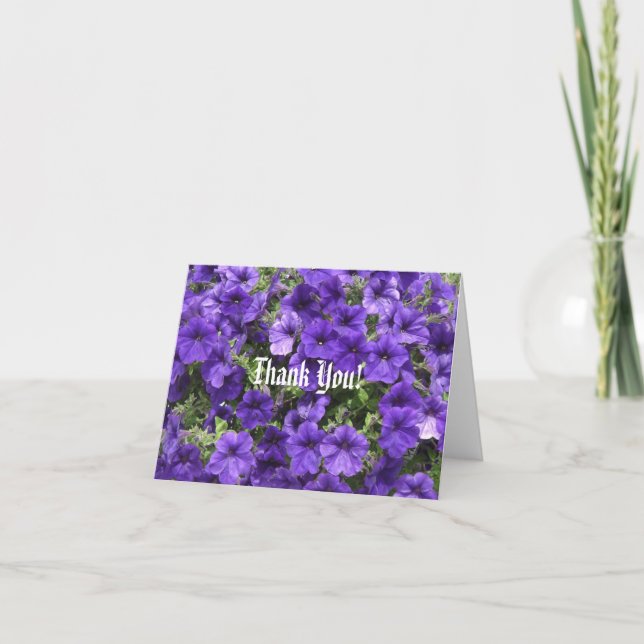 Purple Passion Cartes de remerciements Petunias (Devant)