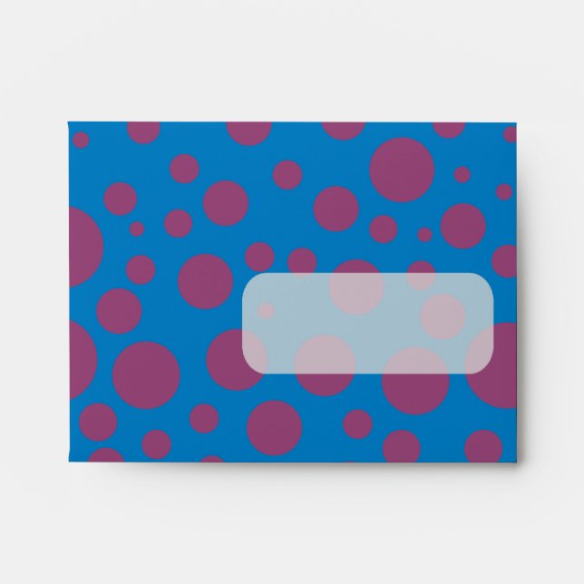 Purple passion feeling blue moon art dizzy dots envelopes (Front)