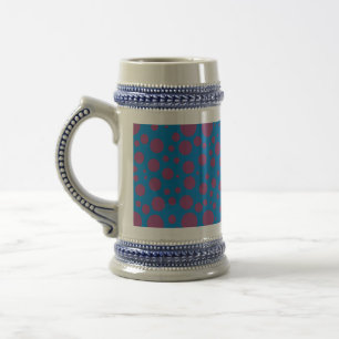purple passion feeling blue moon circle pattern beer stein