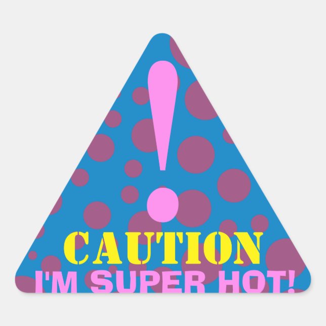 purple passion feeling blue moon circle pattern triangle sticker (Front)