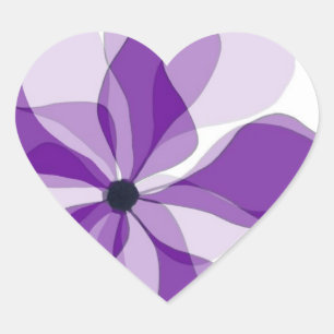 Purple Passion Heart Sticker