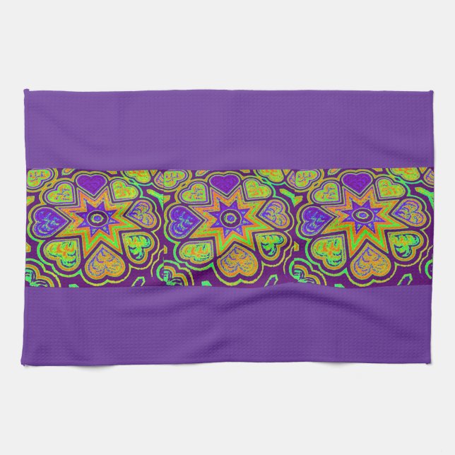 'Purple Passion' Kitchen Towel (Horizontal)