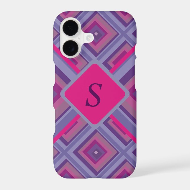 purple passion lavender fields diamond pattern art (Back)