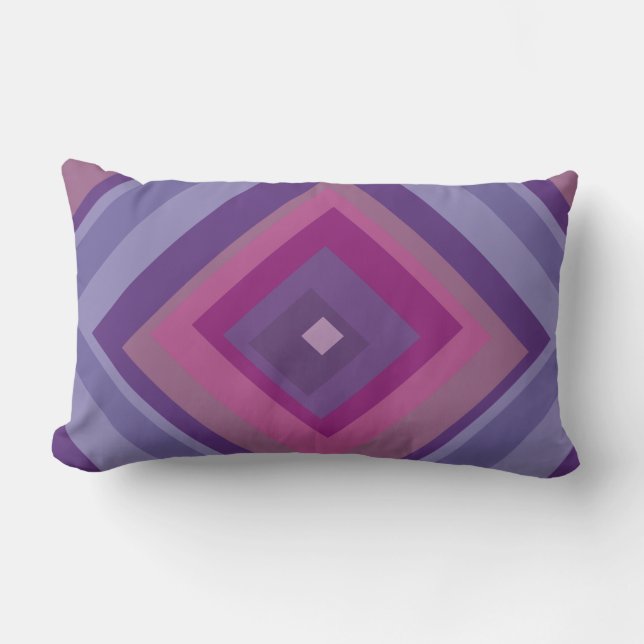 purple passion lavender fields diamond pattern art lumbar pillow (Front)
