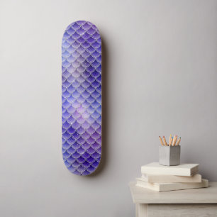 Purple Passion Mermaid Dragon Scales Skateboard