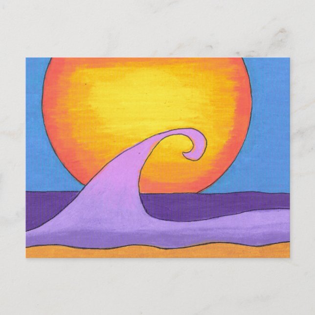 Purple Passion Ocean Postcard (Front)