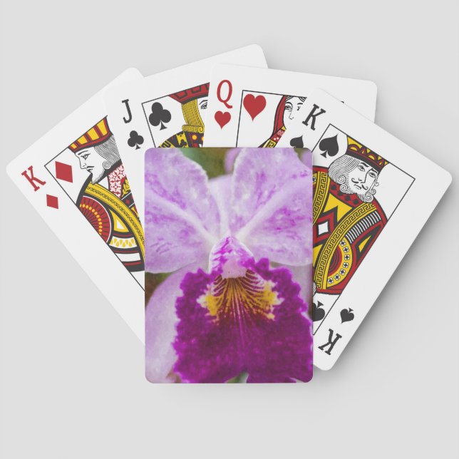 Purple Passion Orchid Playing Cards (Back)