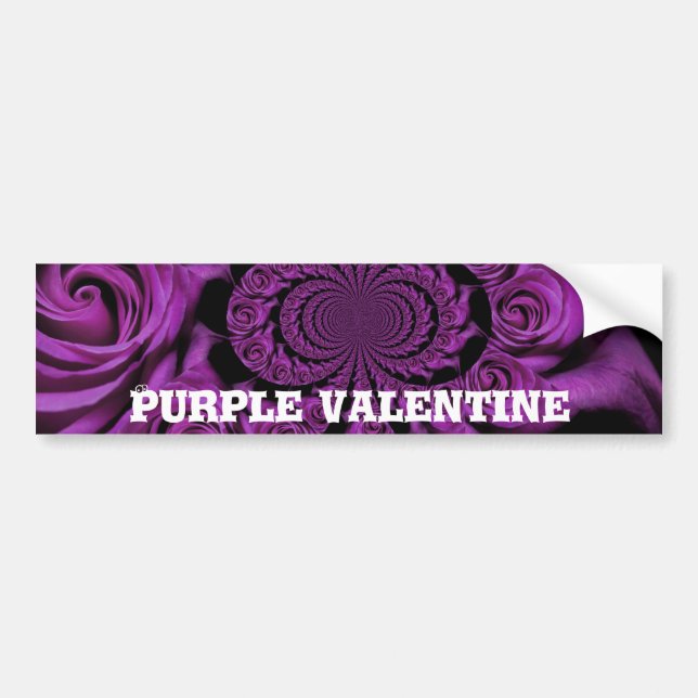 Purple Passion: Royal Romance Roses Bumper Sticker (Front)
