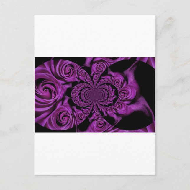Purple Passion: Royal Romance Roses Holiday Postcard (Front)