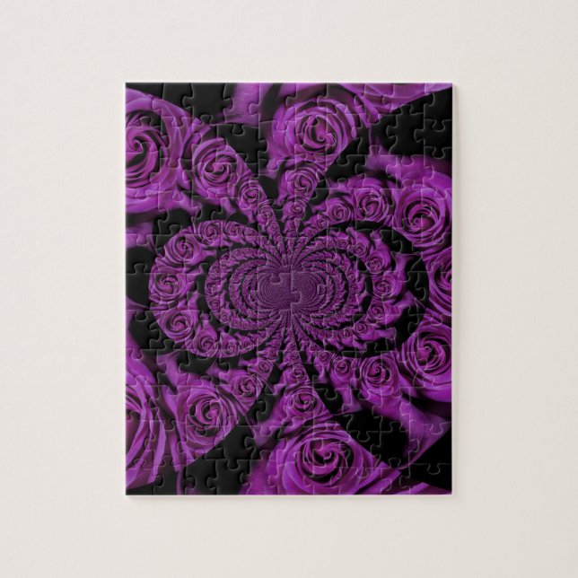Purple Passion: Royal Romance Roses Jigsaw Puzzle (Vertical)