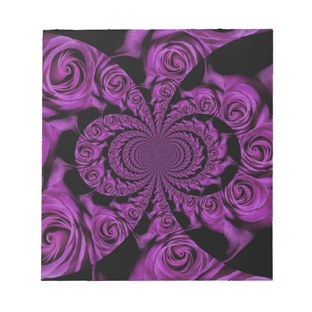 Purple Passion: Royal Romance Roses Notepad (Front)