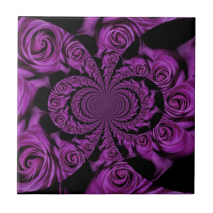 Purple Passion: Royal Romance Roses Tile