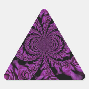 Purple Passion: Royal Romance Roses Triangle Sticker