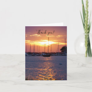 Purple Passion Sunset Thank You Card