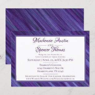 Purple Passion Violet Lavender Plum Brushstroke Invitation
