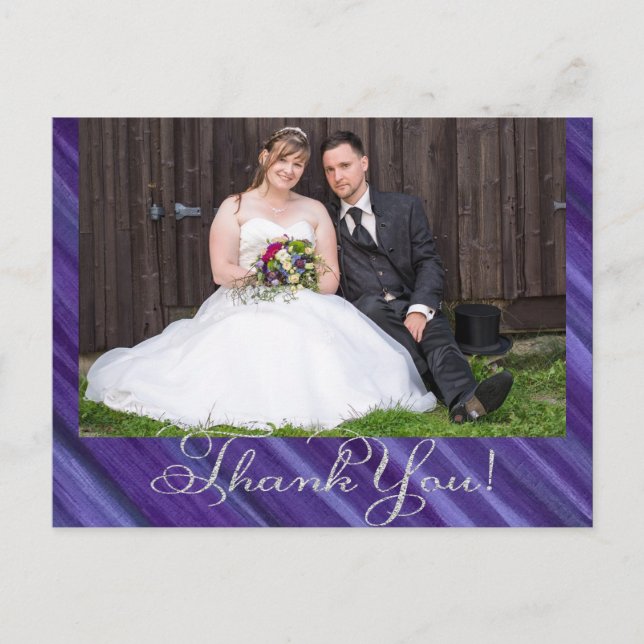 Purple Passion | Violet Lavender Plum Brushstroke Postcard (Front)