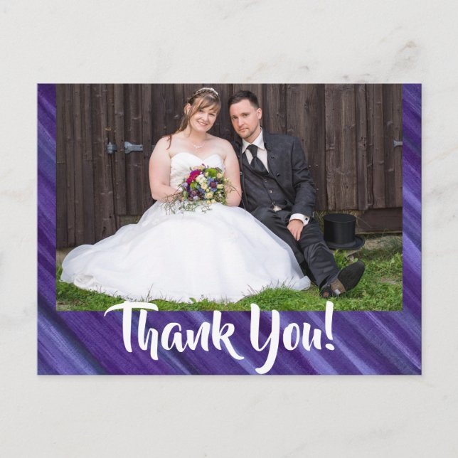 Purple Passion | Violet Lavender Plum Brushstroke Postcard (Front)