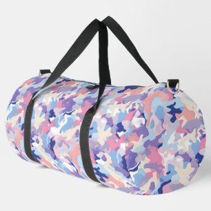 Purple Pastel Camouflage Duffle Bag