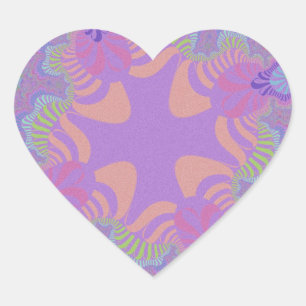 Purple Pastel Cross Heart Sticker