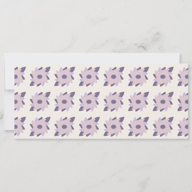 Purple pastel Decorative colourful tile  Card (Front)