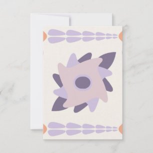 Purple pastel Decorative colourful tile Card