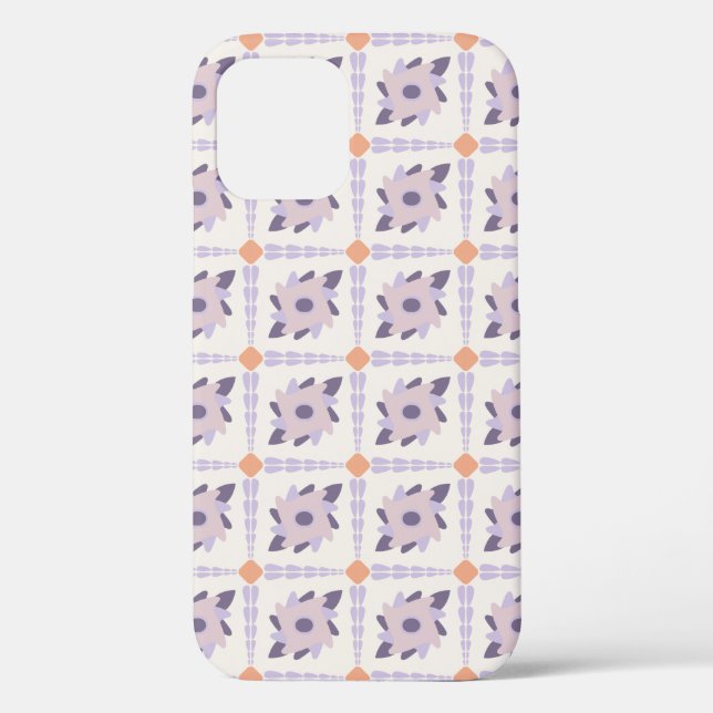 Purple pastel Decorative colourful tile  Case-Mate iPhone Case (Back)