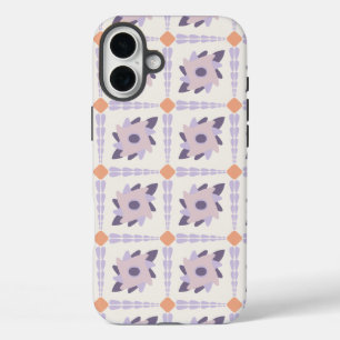 Purple pastel Decorative colourful tile iPhone 16 Plus Case