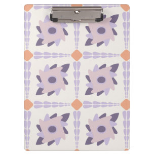 Purple pastel Decorative colourful tile Clipboard