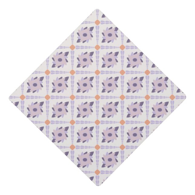 Purple pastel Decorative colourful tile  Graduation Cap Topper (Front)