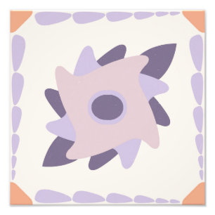 Purple pastel Decorative colourful tile Photo Print