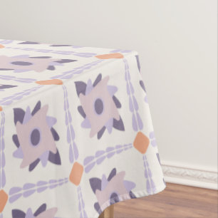 Purple pastel Decorative colourful tile Tablecloth