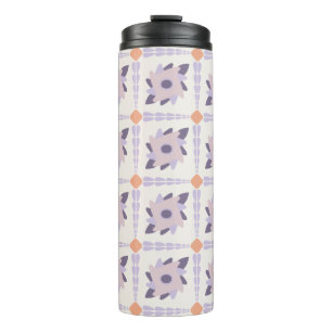 Purple pastel Decorative colourful tile Thermal Tumbler