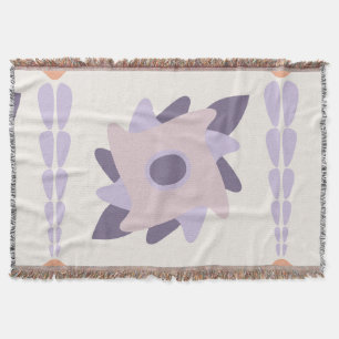 Purple pastel Decorative colourful tile  Throw Blanket
