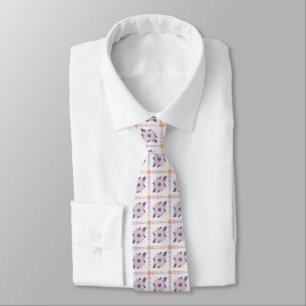 Purple pastel Decorative colourful tile Tie