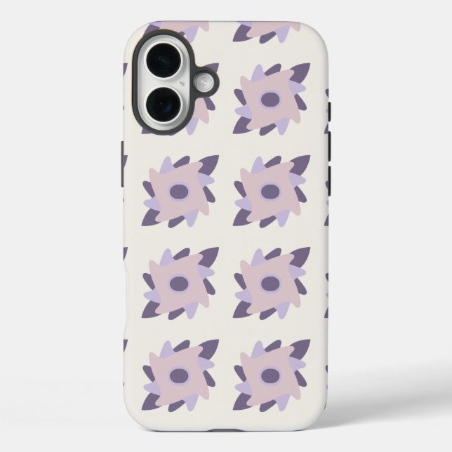 Purple Pastel Decorative Tile Pattern Case-Mate iPhone Case (Back)