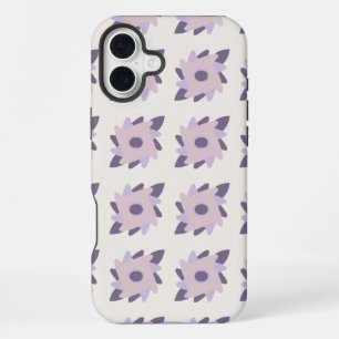 Purple Pastel Decorative Tile Pattern iPhone 16 Plus Case