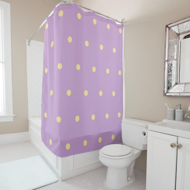 Purple Pastel Polka Dots Pattern Whimsical (In Situ)