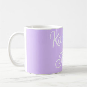 Purple pastel retro couple wedding name stylish na coffee mug