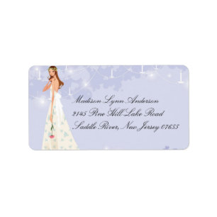 Purple Pastel Romantic Bride Return Address Label