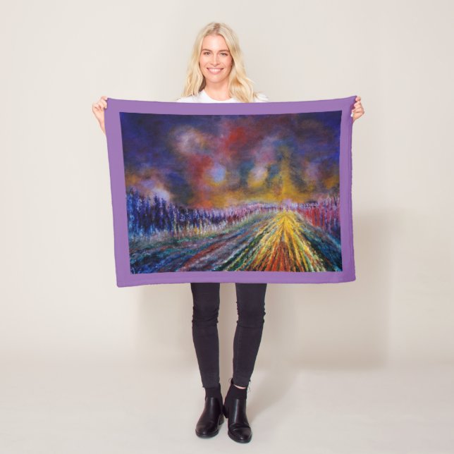 Purple Path Fleece Blanket (In Situ)