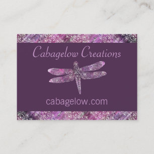 Purple Patina: Dragonfly Business Card