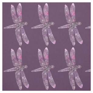 Purple Patina: Dragonfly Fabric