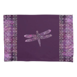 Purple Patina: Dragonfly Filigree Pillowcase
