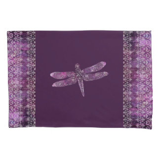 Purple Patina: Dragonfly Filigree Pillowcase
