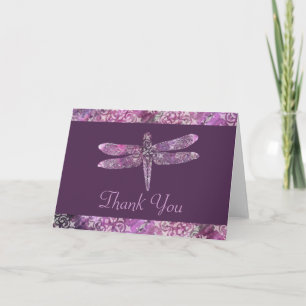 Purple Patina: Dragonfly Thank You Card