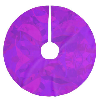 Purple Pattern Brushed Polyester Tree Skirt